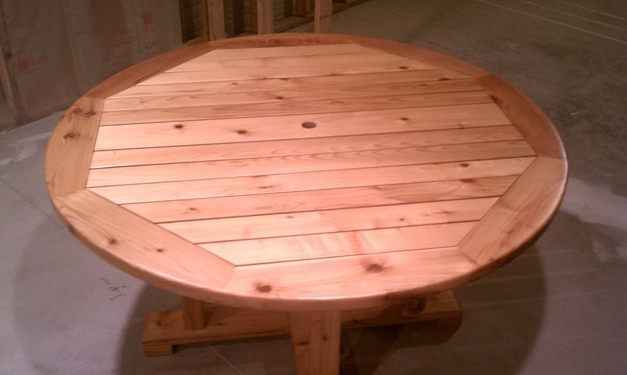 cedar patio table designs