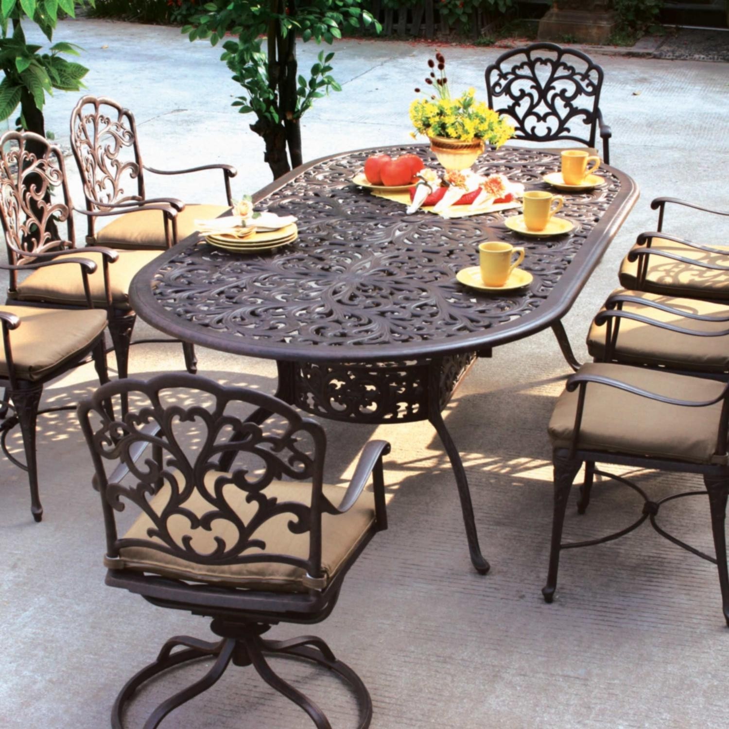 cast iron dining set