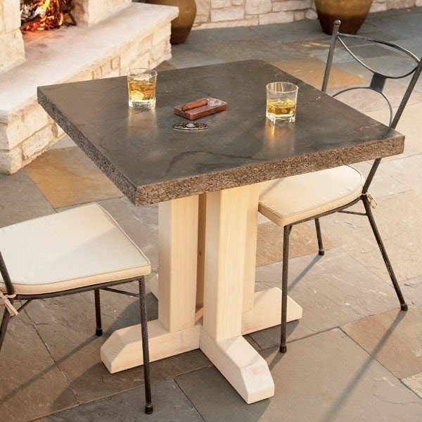 Granite top garden table