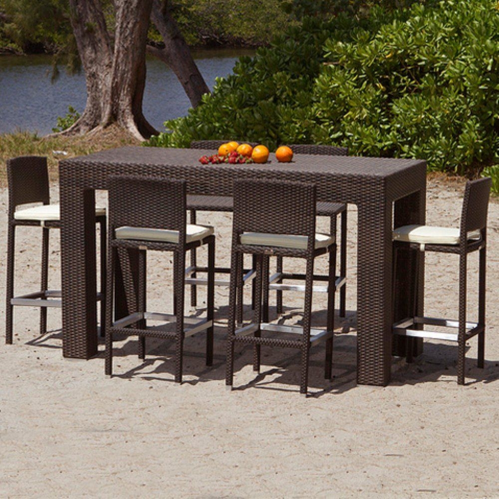 patio set with high chairs