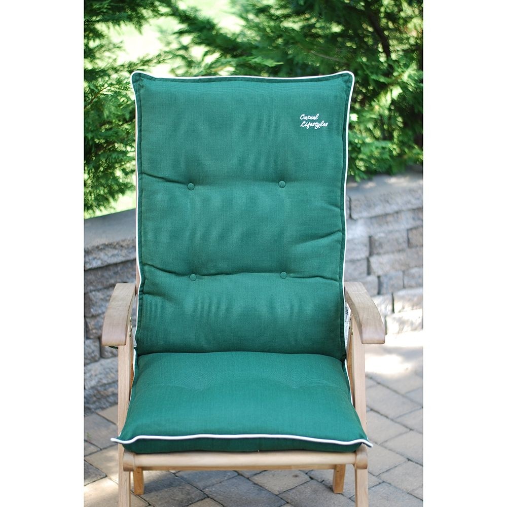 Outdoor chair cushions with high outlet back