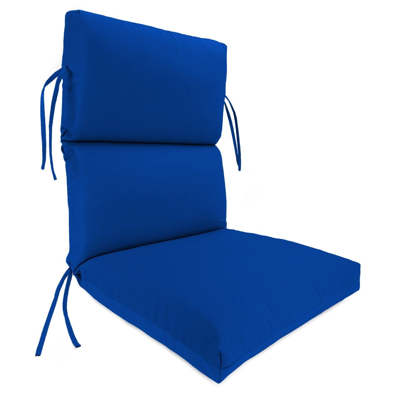 Jordan Manufacturing Jordan Manufacturing Sunbrella High Back 20 in. Dining Chair Cushion, Pacific Blue, Sunbrella Acrylic