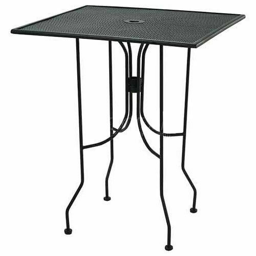 Metal Bar Height Outdoor Table 36" Square Black Paint