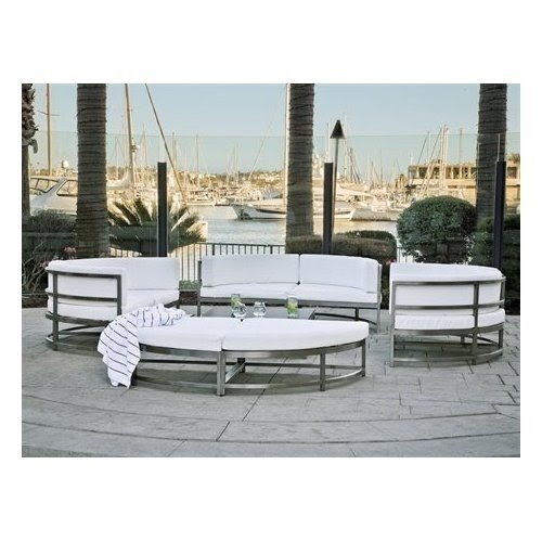 Stainless steel outdoor table and chairs