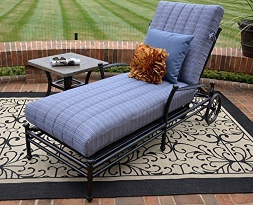 The Amia Collection Cast Aluminum Patio Furniture Chaise Lounge