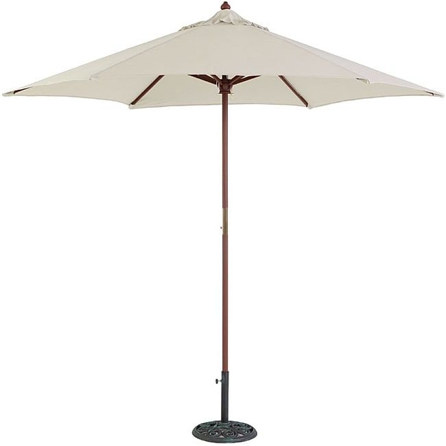 Tropishade 9 foot natural umbrella shade