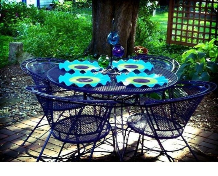 Antique wrought discount iron patio set