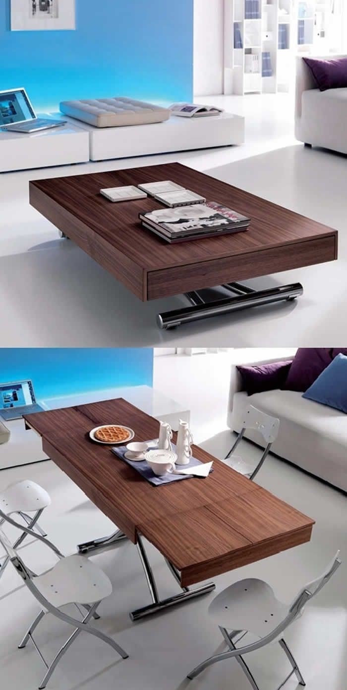 Coffee Table That Turns Into A Dining Table : Space Saving Table Coffee