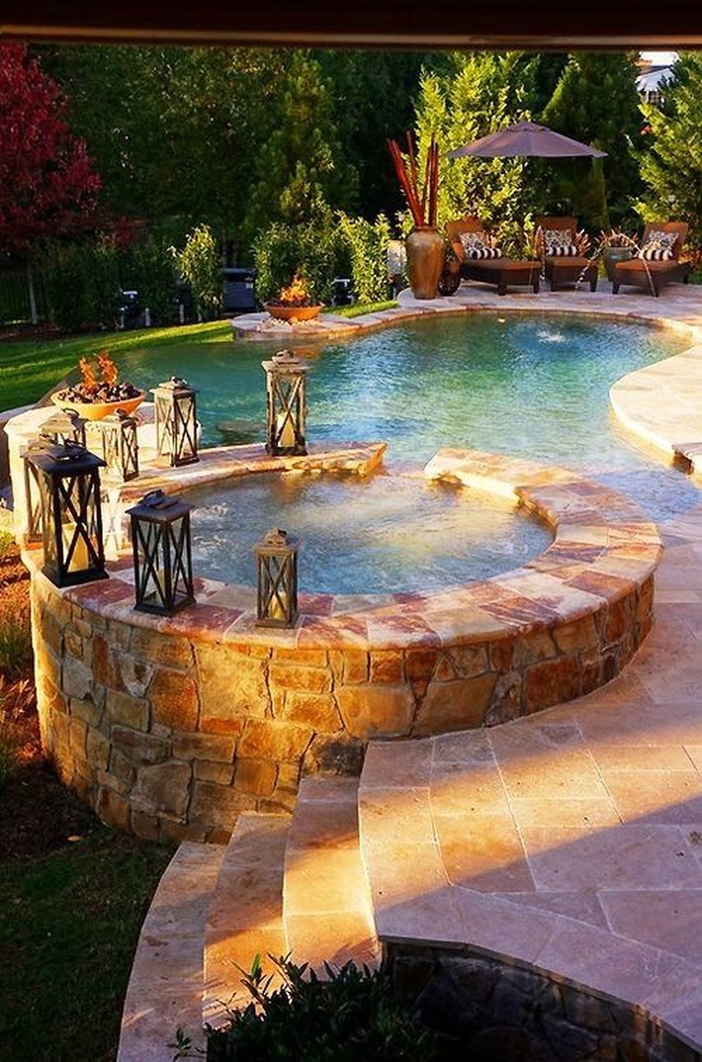 Backyard designs with hot tub