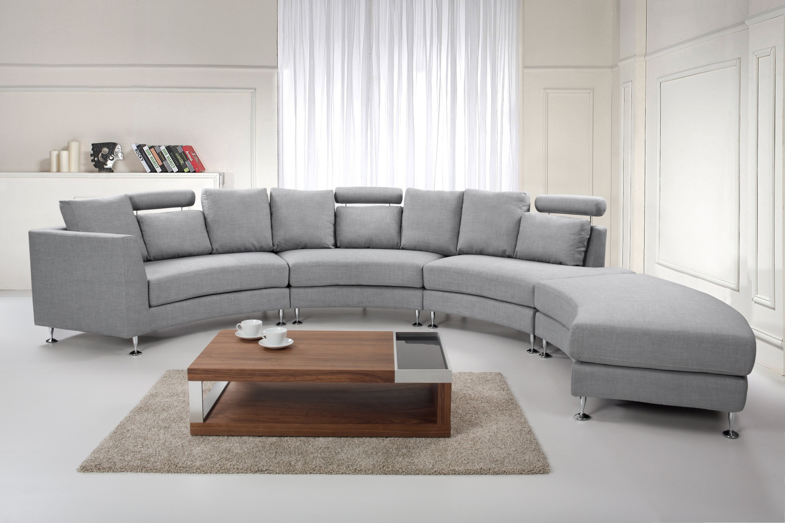 Circular deals sectional sofa