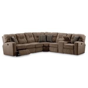 Contemporary reclining sectional