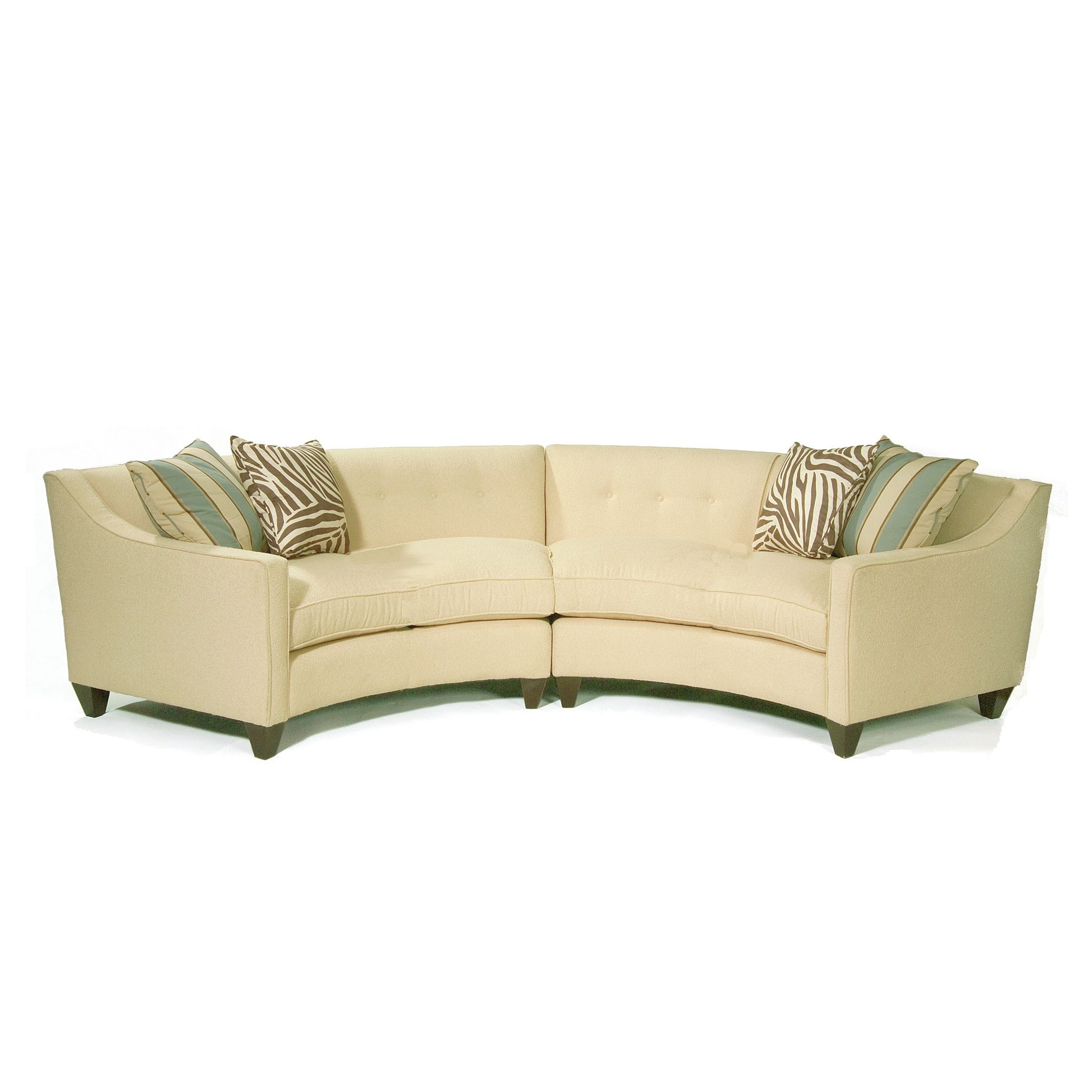 Curved Sectional in Milan Vanilla