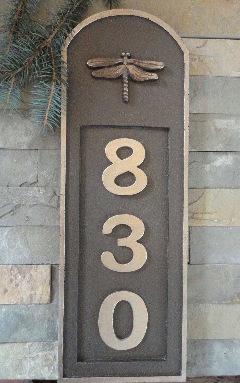 A151 Create your own House number Custom Carved Vertical Address Sign