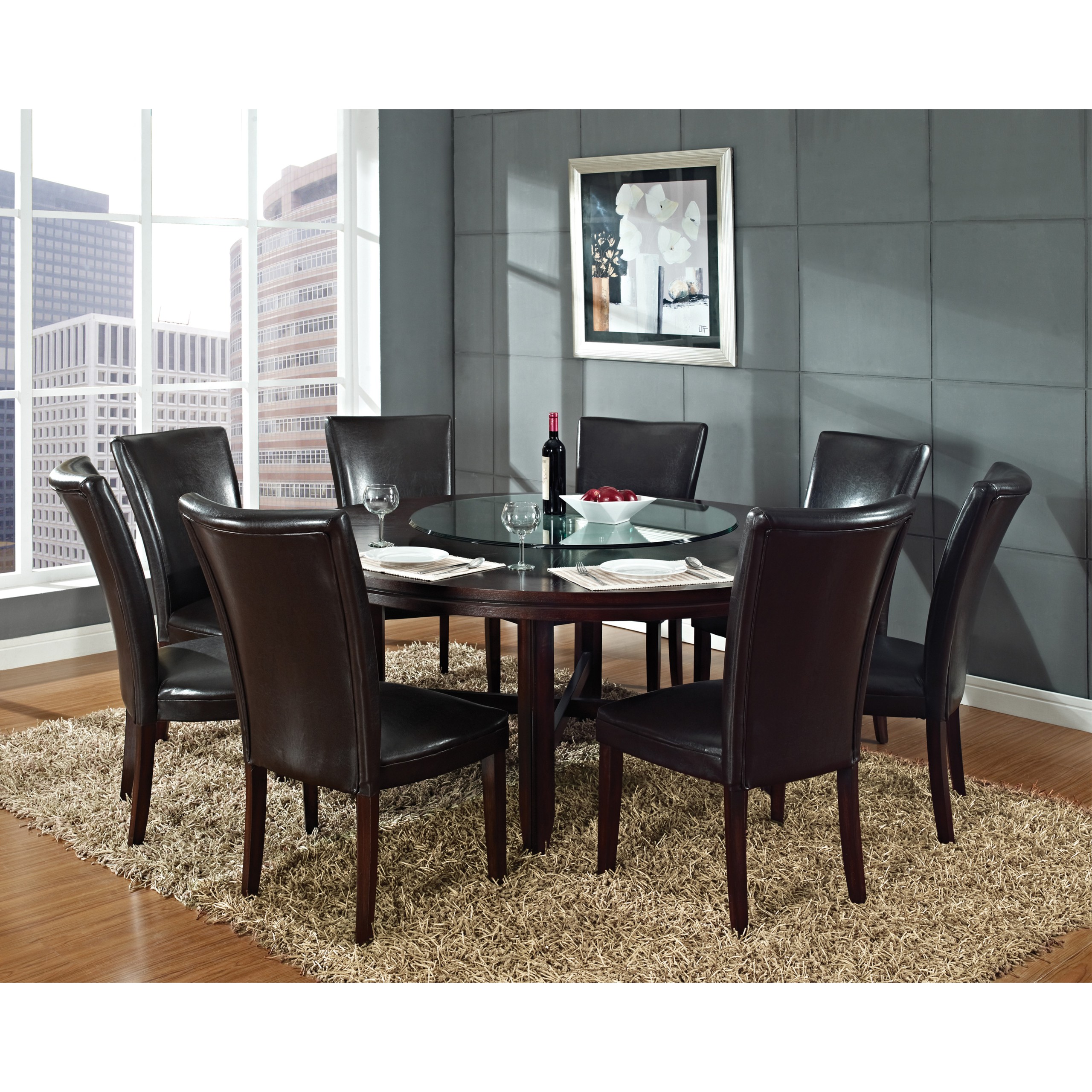 Eight seater square dining table