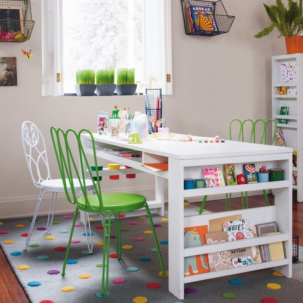 kids desk and storage