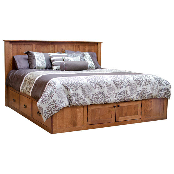 Light oak king size bed