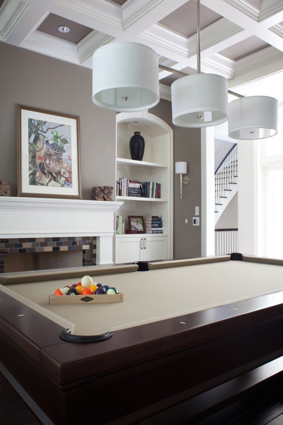 Modern pool table sales light