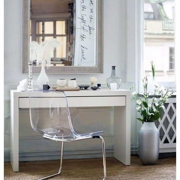 Modern Dressing Table With Drawer, White