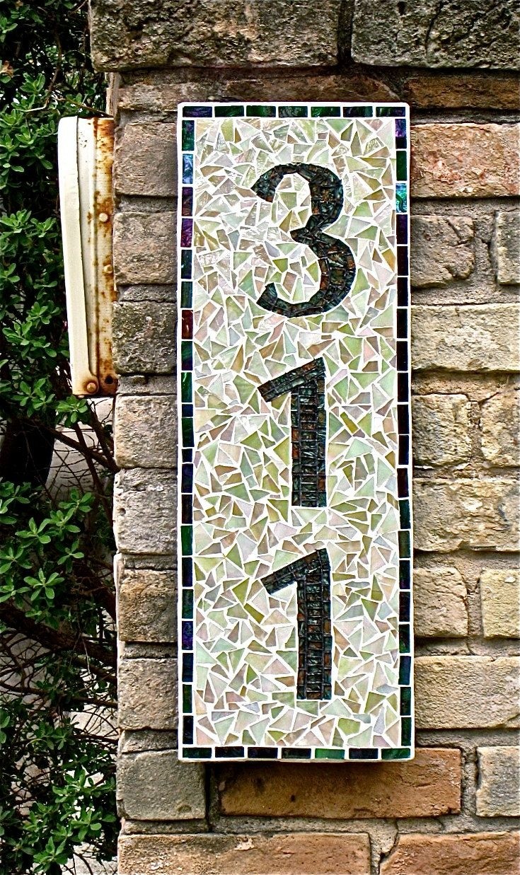 Mosaic Address Plaque