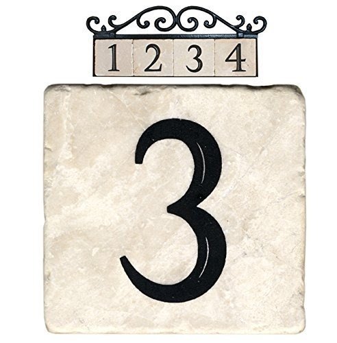 NACH AZ-CLASSIC-3 Marble House Address/Number Tile, Beige