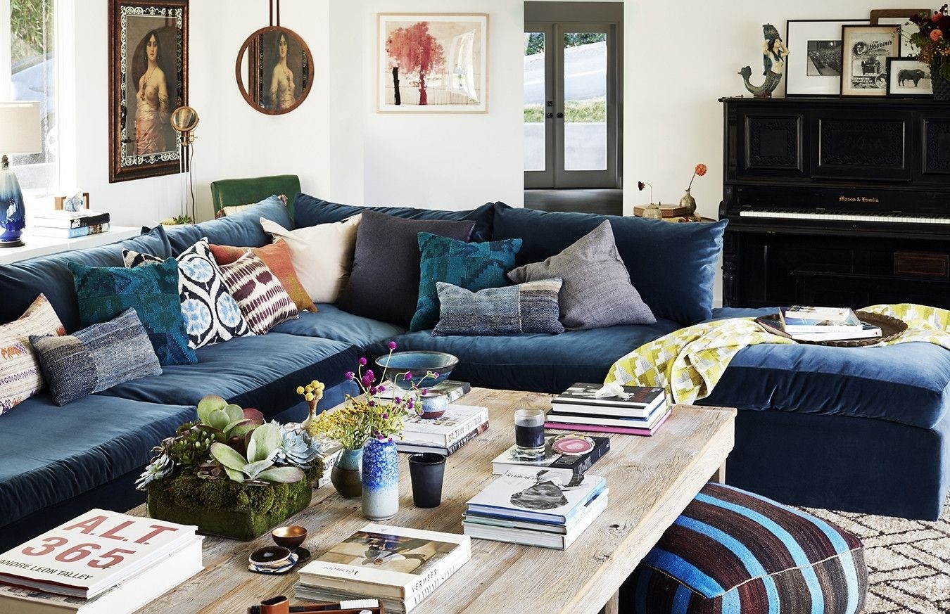 Navy Blue Sectional Sofa Ideas On Foter   Navy Couches Living Room 