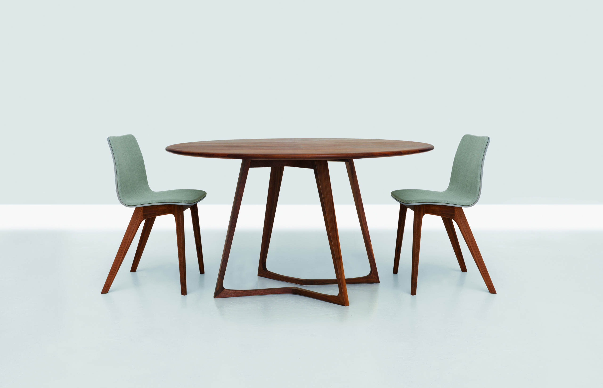 Wood oval dining table 20