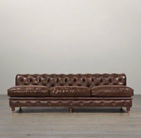 Armless leather sofa 24