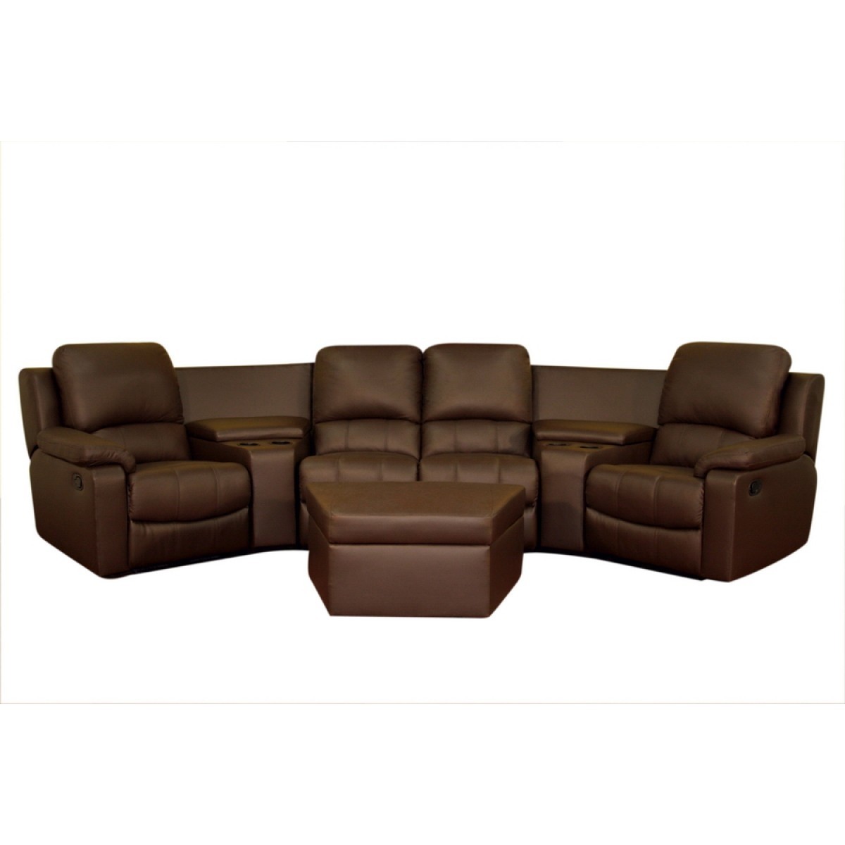 Curved reclining sofa