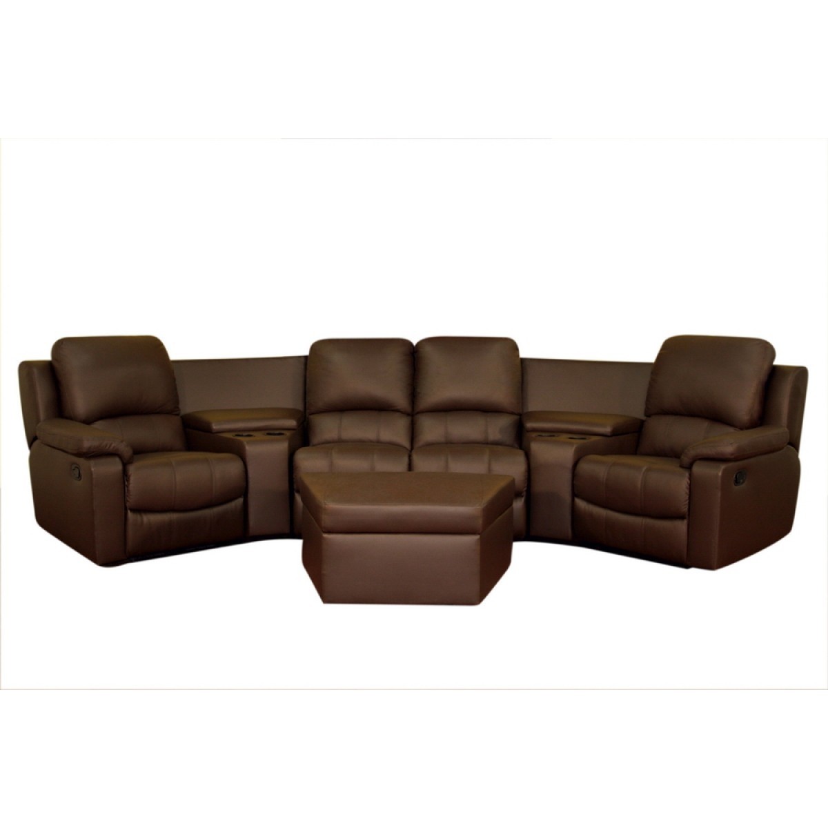 curved reclining sofa