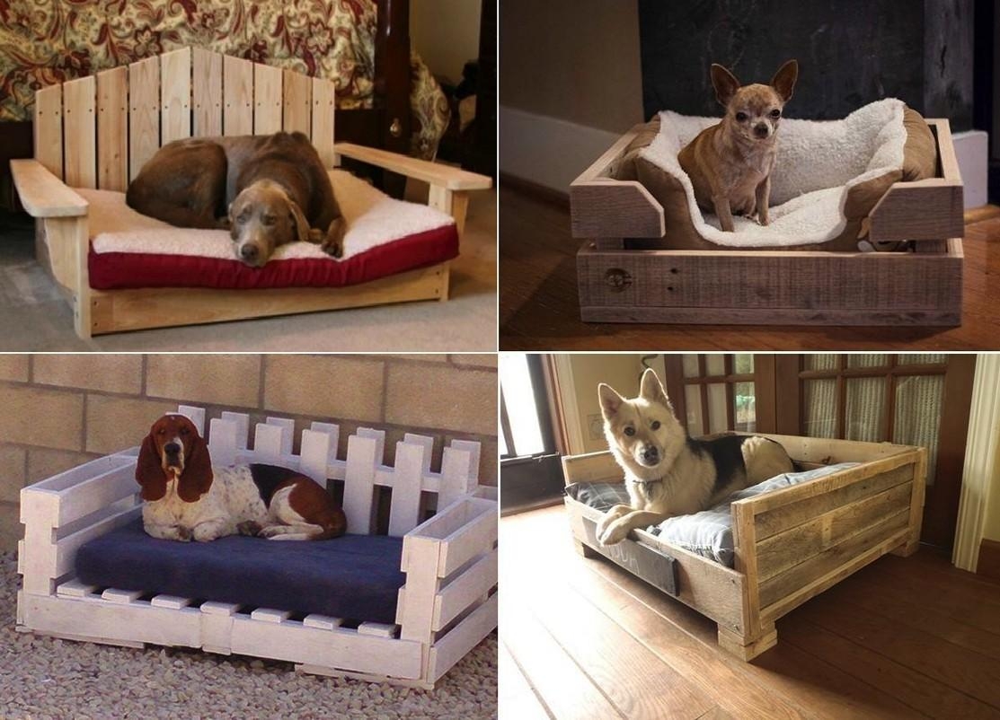 Dog bed made from pallets