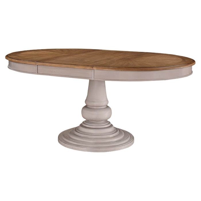 oval pedestal dining table with leaf