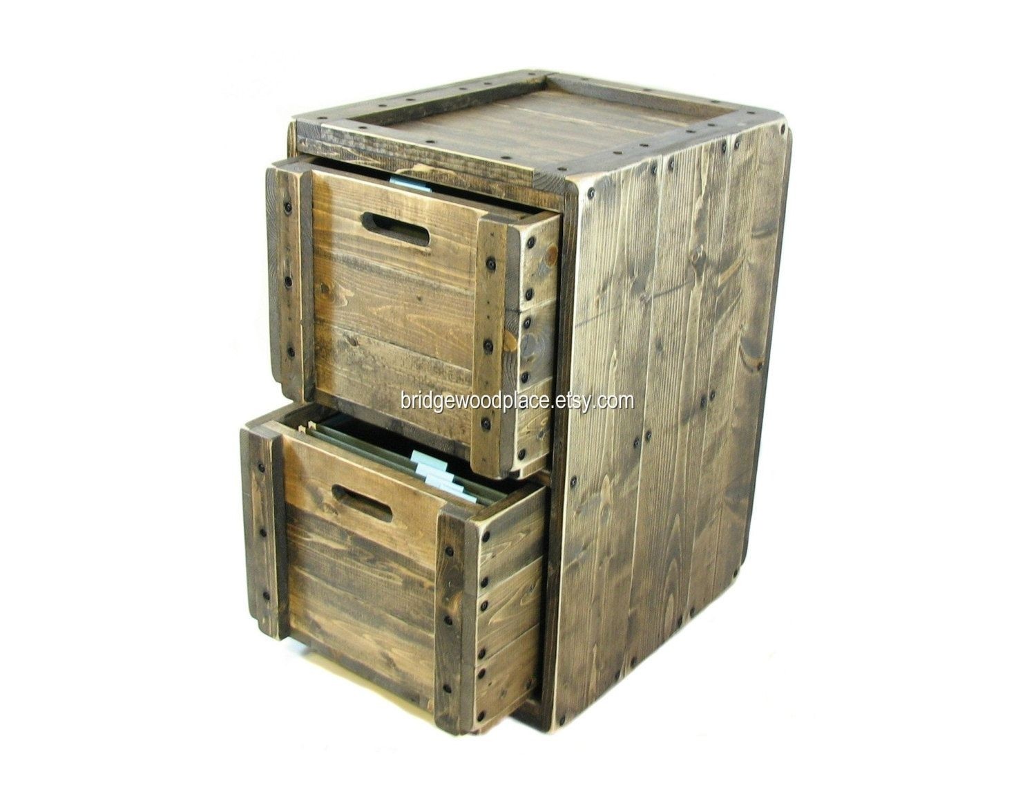 File cabinet rustic solid wood office