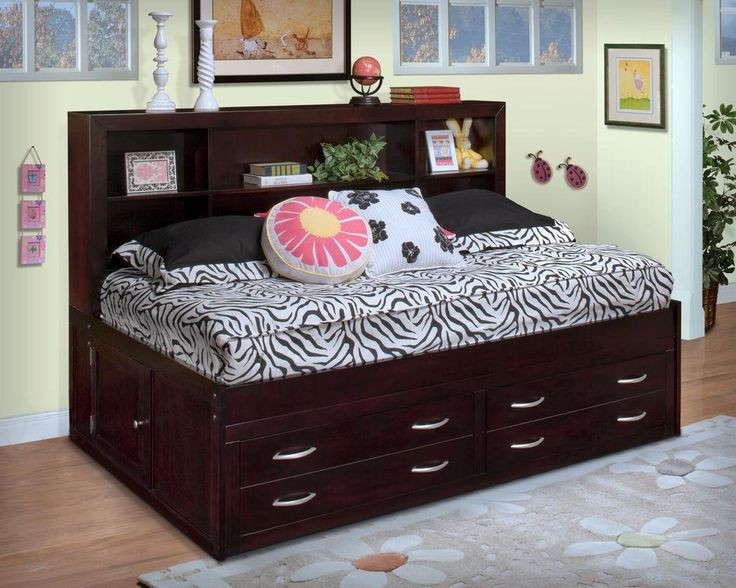 Full Size Bed With Bookcase Headboard - Ideas On Foter