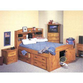 Featured image of post Wooden Bed Frame With Drawers Underneath - Add on the wood for the bottom base and secure to the floor if desired.