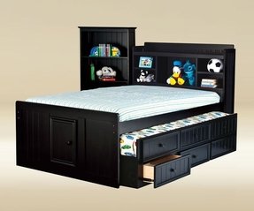 Full Size Bed With Bookcase Headboard   Foter