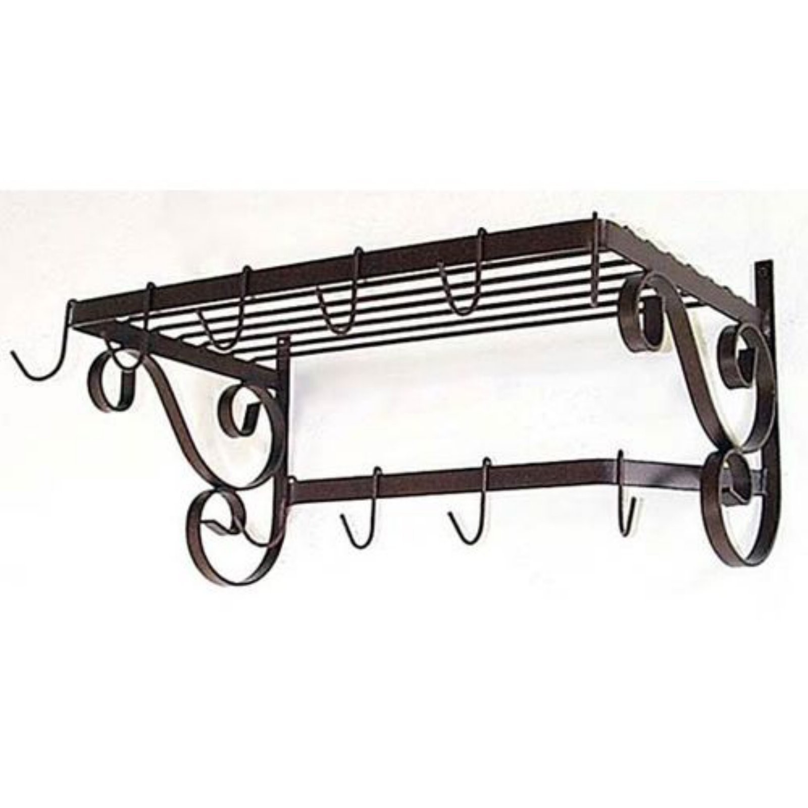 Grace collection french wall mounted bar pot rack