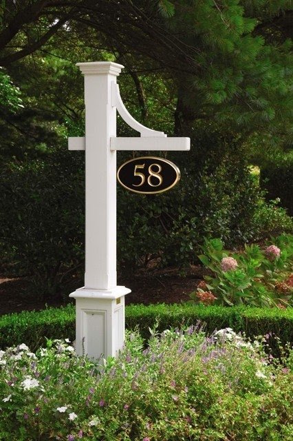 Solar lighted on sale address sign