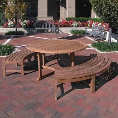 Large Round Outdoor Dining Table - Foter