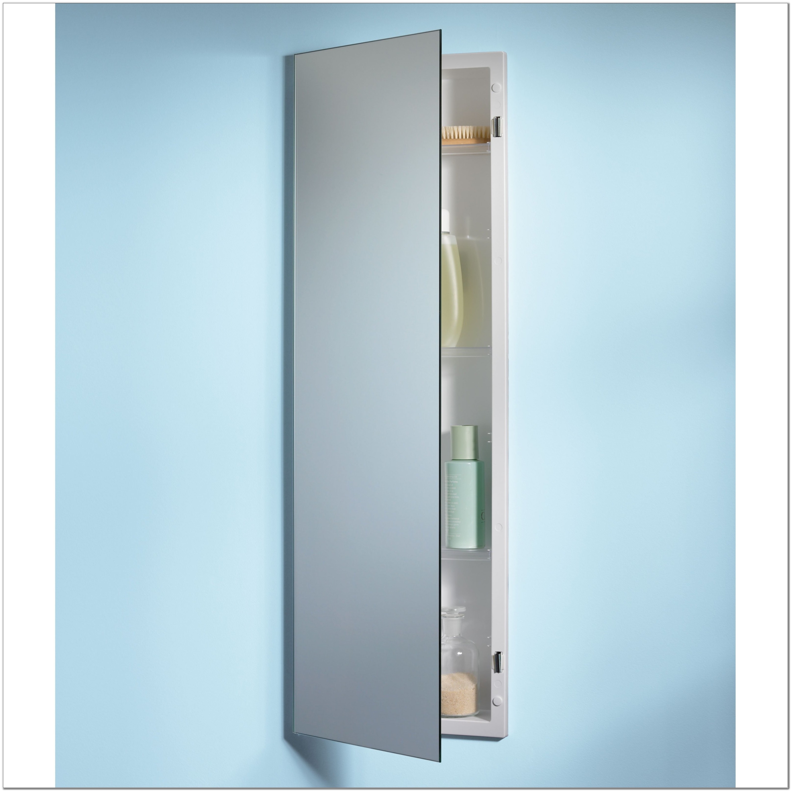 NuTone 735M34WH Specialty Pillar Recessed 12"W x 36"H Mirrored Single Door Medicine Cabinet