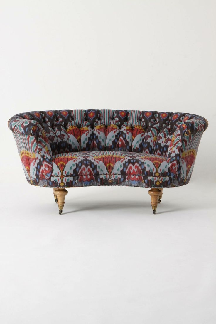Omg i love ikat and i love the circular couch
