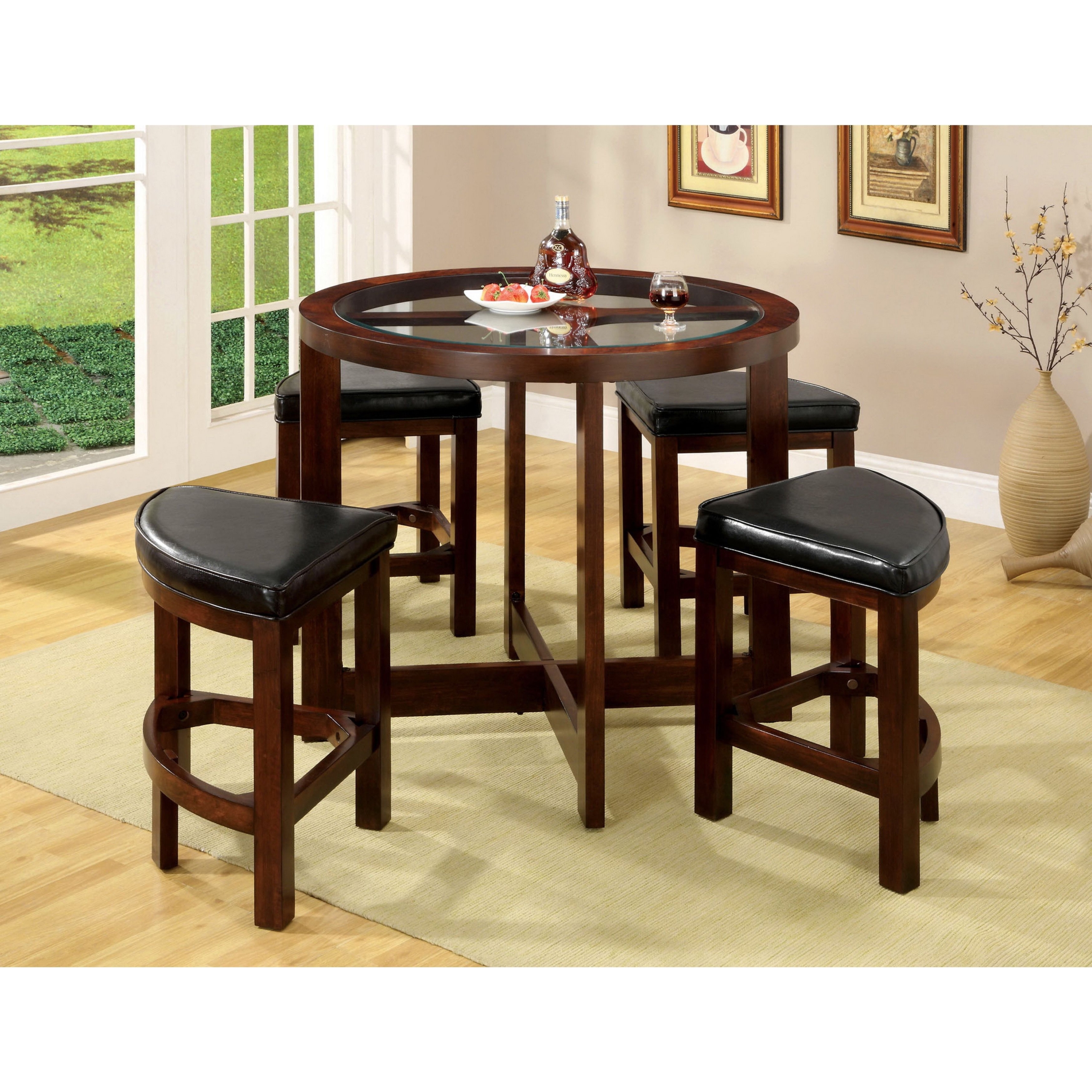 Round bar height dining table 6