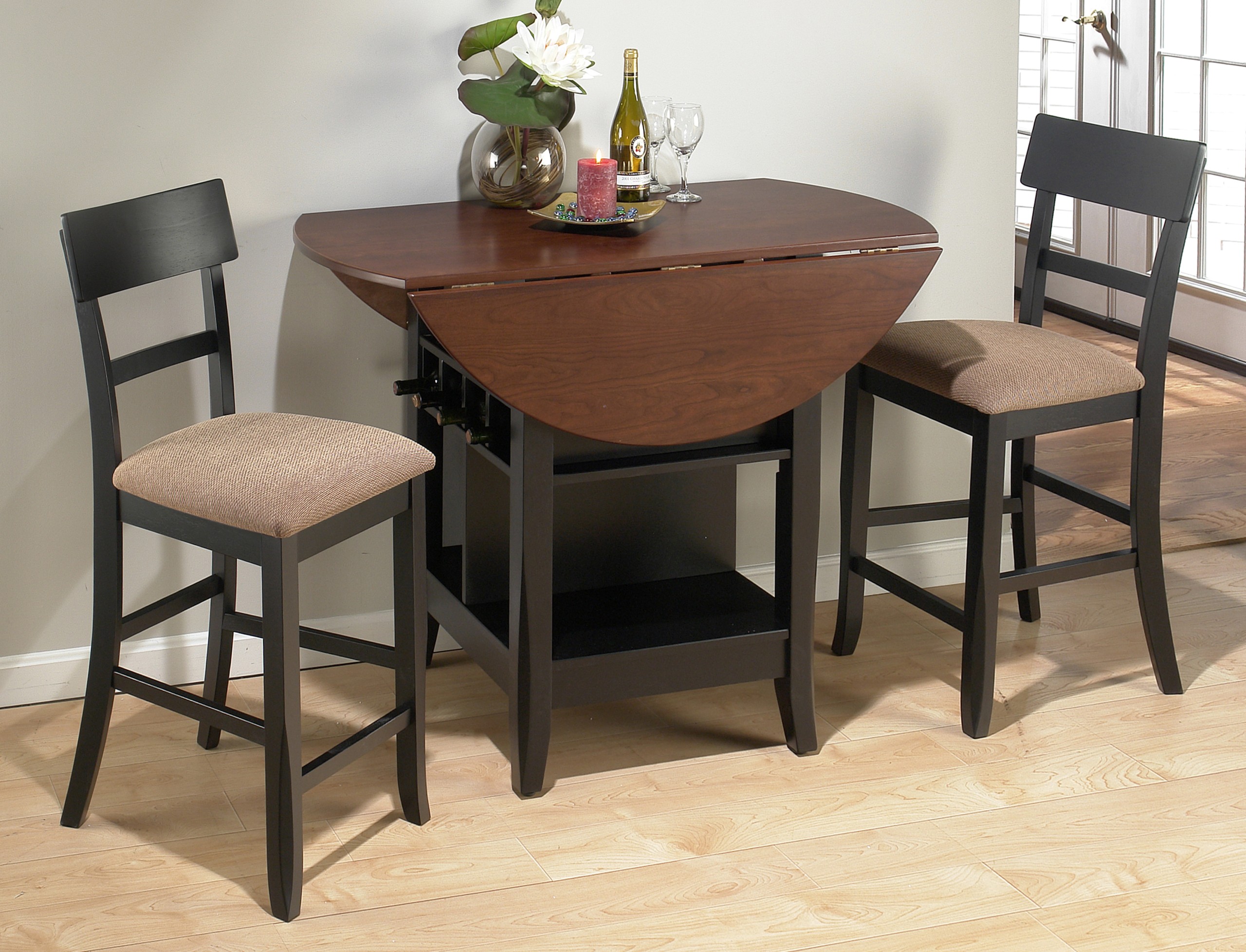 Square counter height table with leaf hot sale