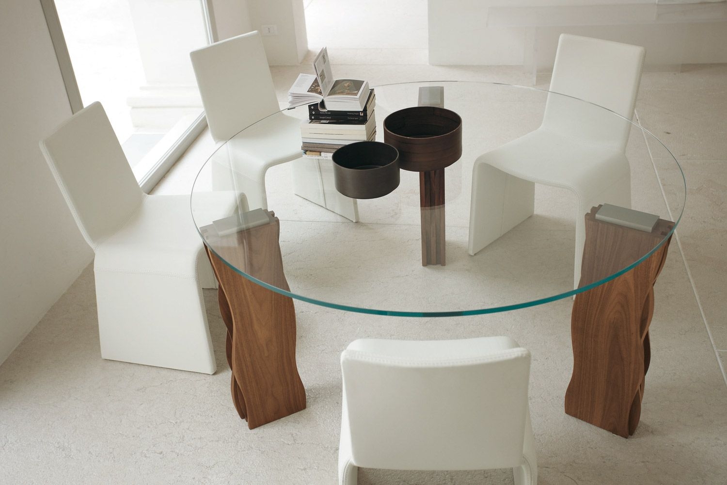 Six seater discount glass dining table