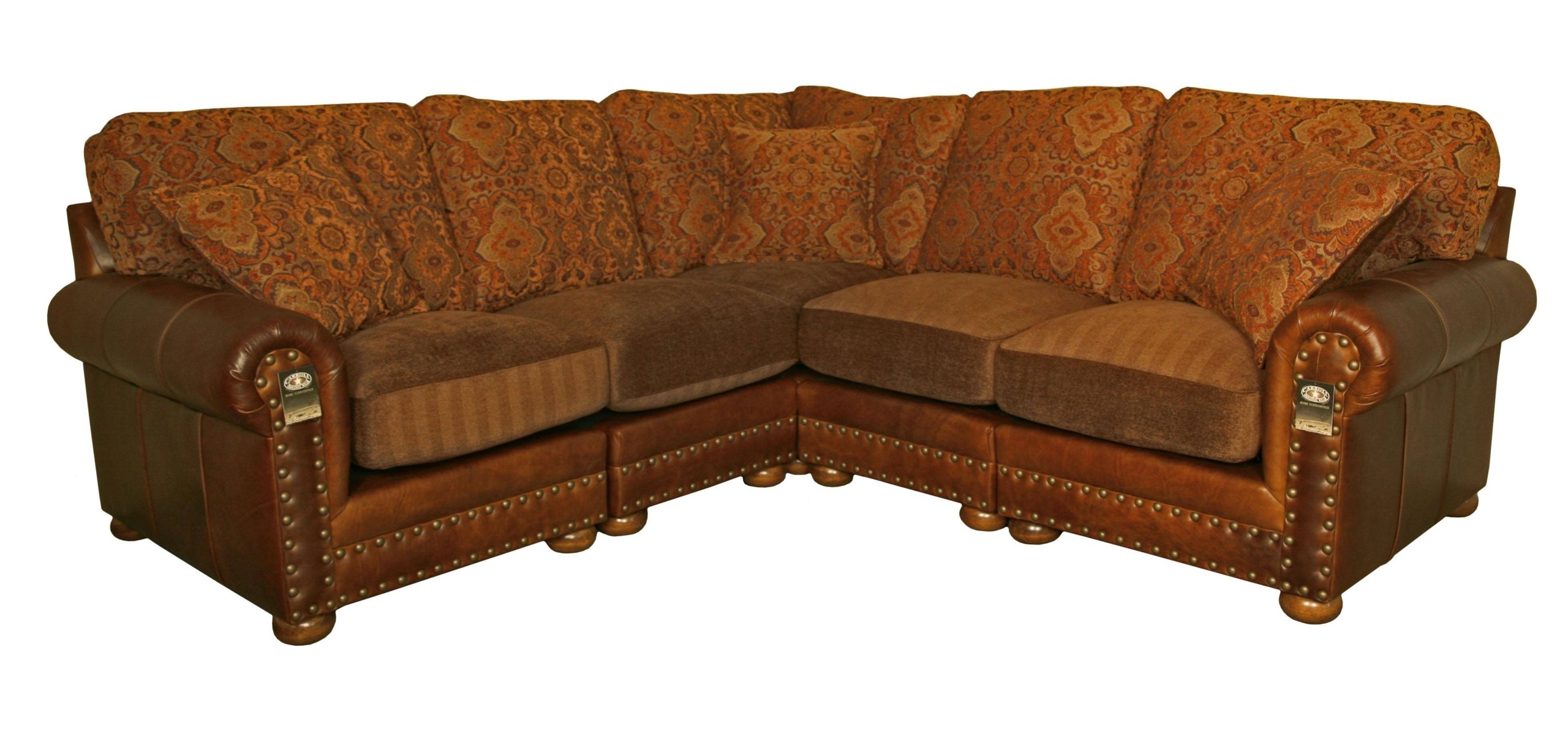 Leather and cloth deals sectional