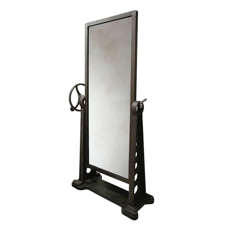 Standing industrial mirror