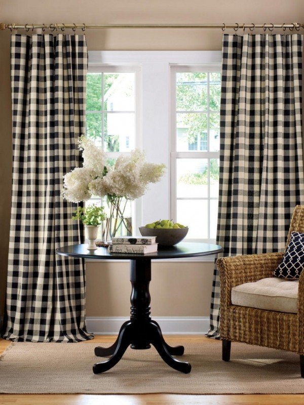 Striped panel curtains