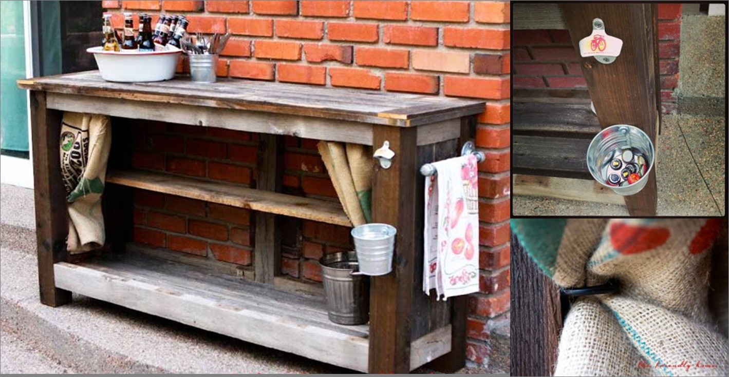 The friendly home backyard redo outdoor bar from reclaimed wood