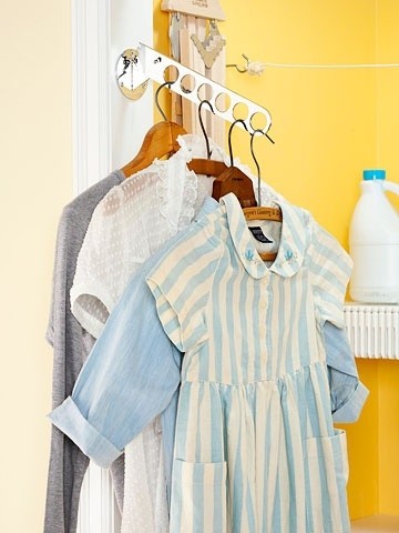 Wall mount clothes organizer if you dont have room for