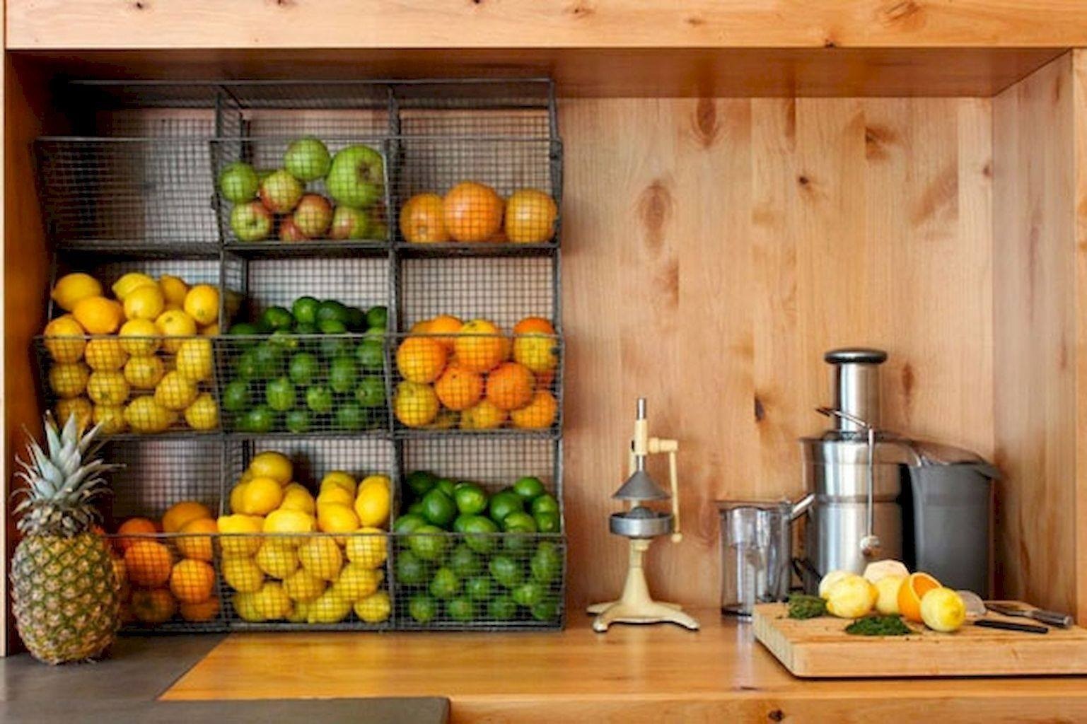 Wall mounted fruit basket