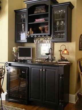 Grey bar cabinet